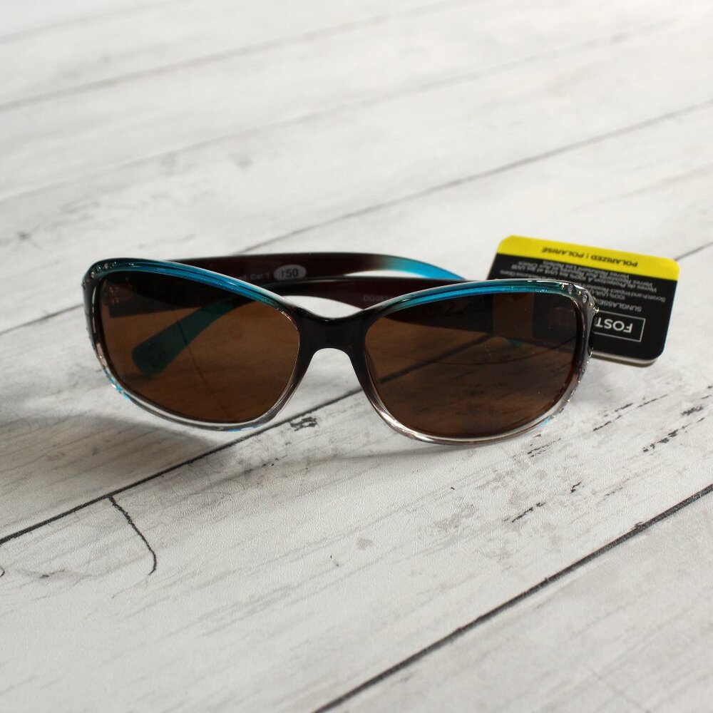 Foster Grant Women's Polarized Sunglasses Brown Blue
